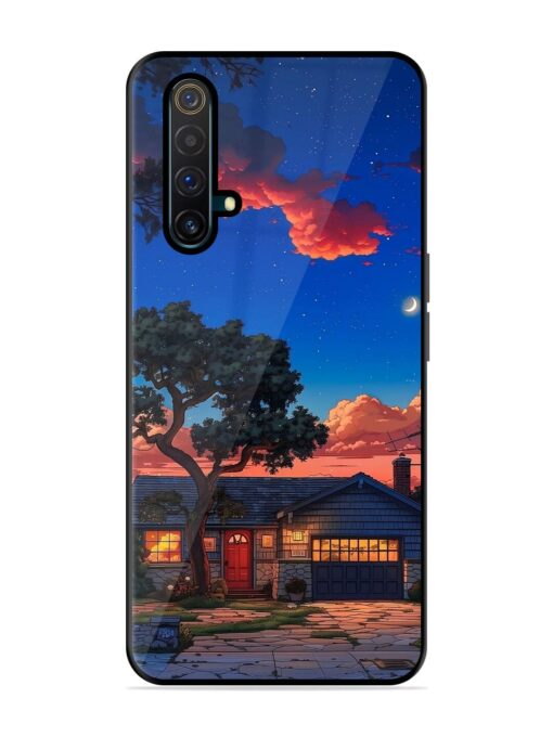 Serene Suburban Twilight Glossy Metal Phone Cover for Realme X3 Zapvi