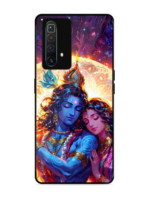 Radha Krishna Art Glossy Metal Phone Cover for Realme X3 Superzoom