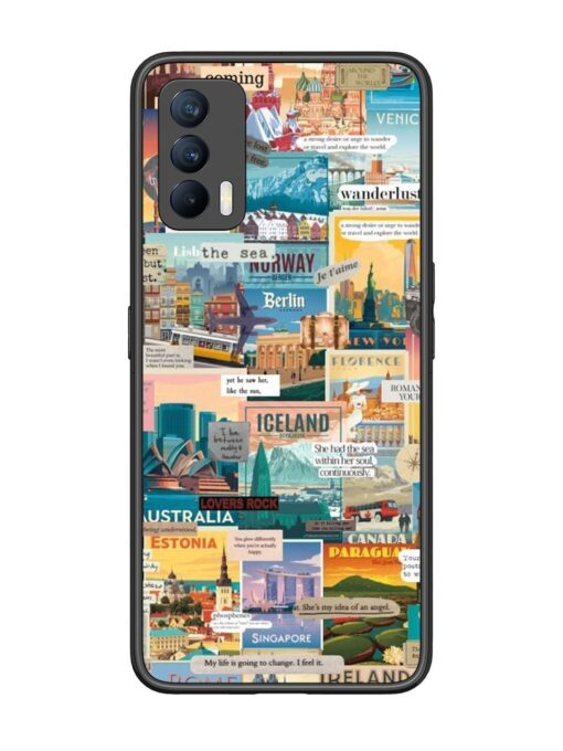 Travel Inspiration Collage Glossy Metal Phone Cover for Realme X7 (5G) Zapvi