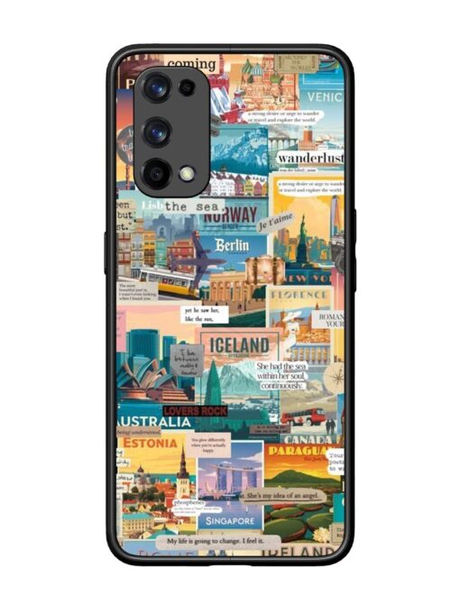 Travel Inspiration Collage Glossy Metal Phone Cover for Realme X7 Pro (5G)