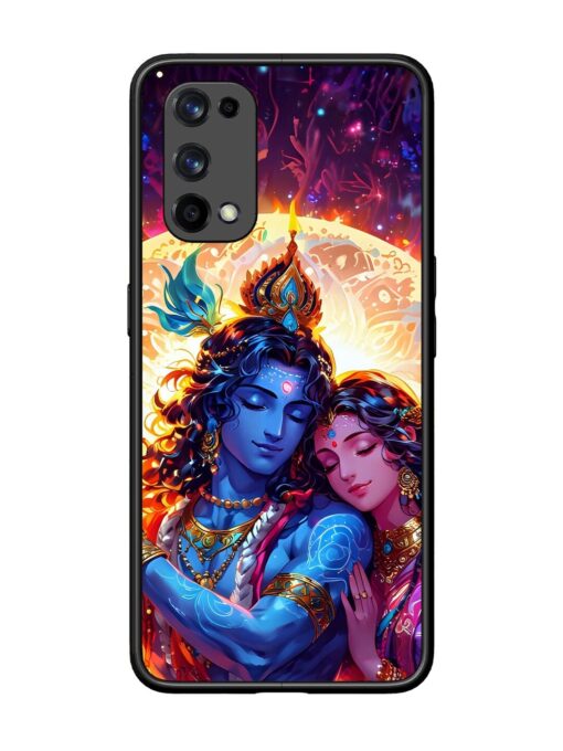 Radha Krishna Art Glossy Metal Phone Cover for Realme X7 Pro (5G)