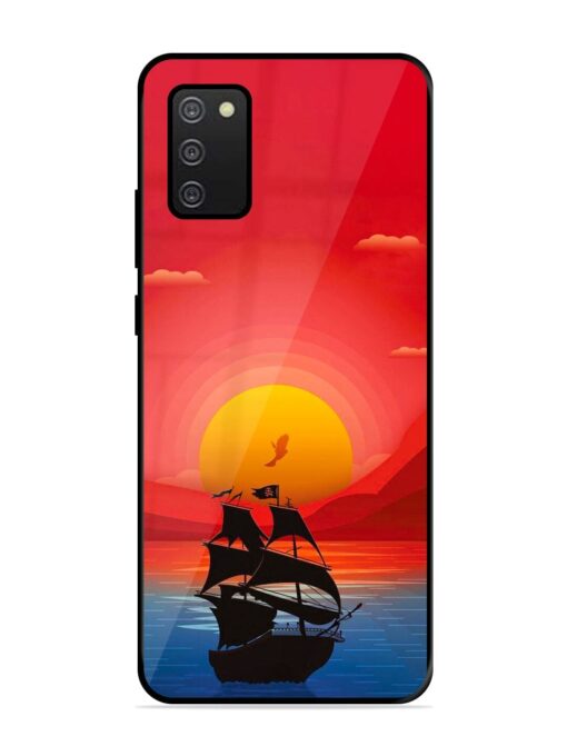 Sunset Sail Glossy Metal Phone Cover for Samsung Galaxy A02S Zapvi