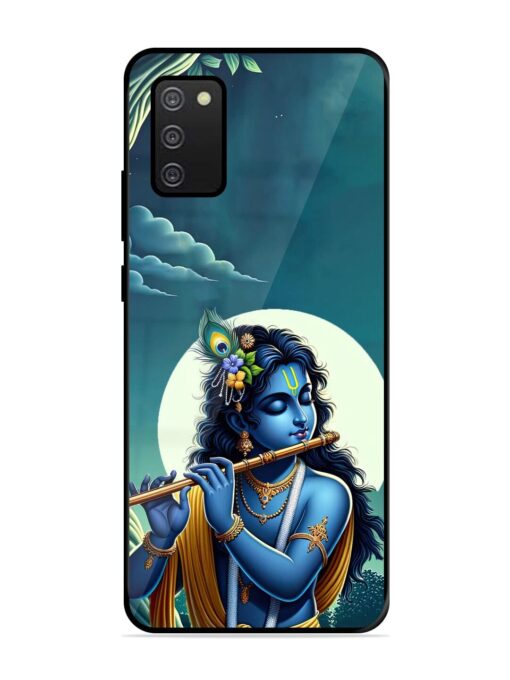 Krishna's Divine Flute Glossy Metal Phone Cover for Samsung Galaxy A02S Zapvi