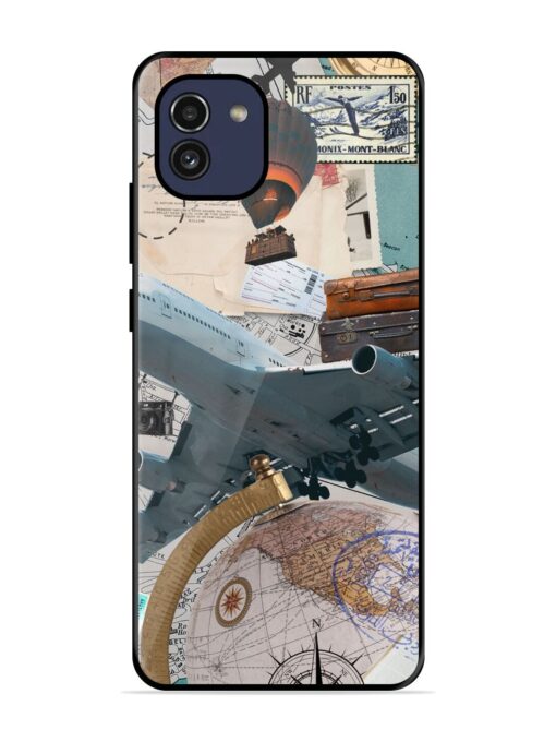 Adventure Awaits Glossy Metal Phone Cover for Samsung Galaxy A03