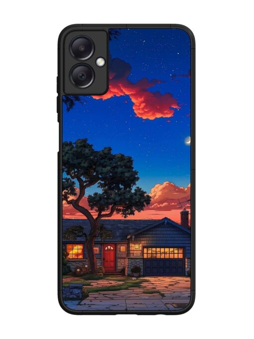 Serene Suburban Twilight Glossy Metal Phone Cover for Samsung Galaxy A05