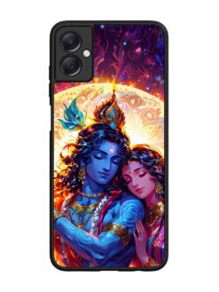 Radha Krishna Art Glossy Metal Phone Cover for Samsung Galaxy A05