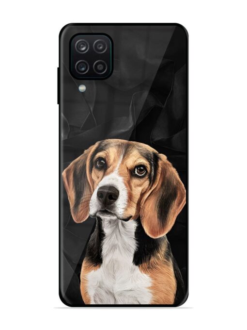 Beagle Portrait Glossy Metal Phone Cover for Samsung Galaxy A12 Zapvi