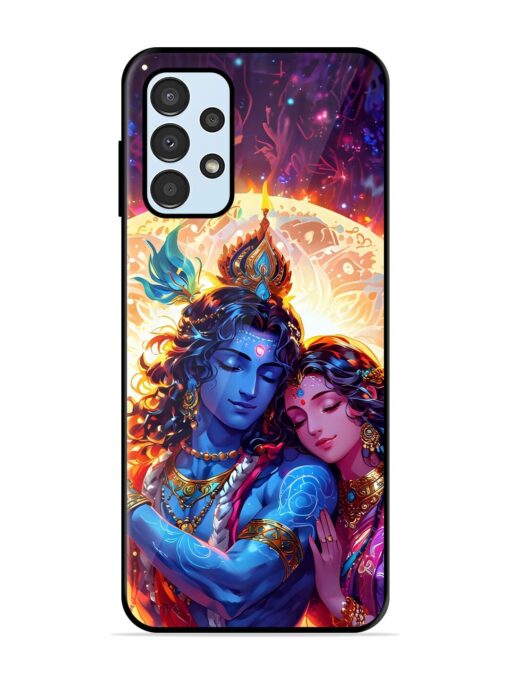 Radha Krishna Art Glossy Metal Phone Cover for Samsung Galaxy A13 Zapvi