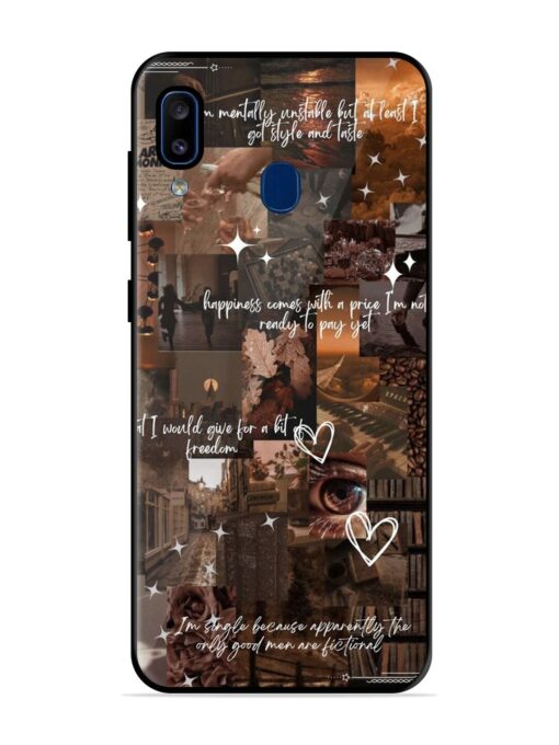 Melancholy Aesthetic Glossy Metal Phone Cover for Samsung Galaxy A20