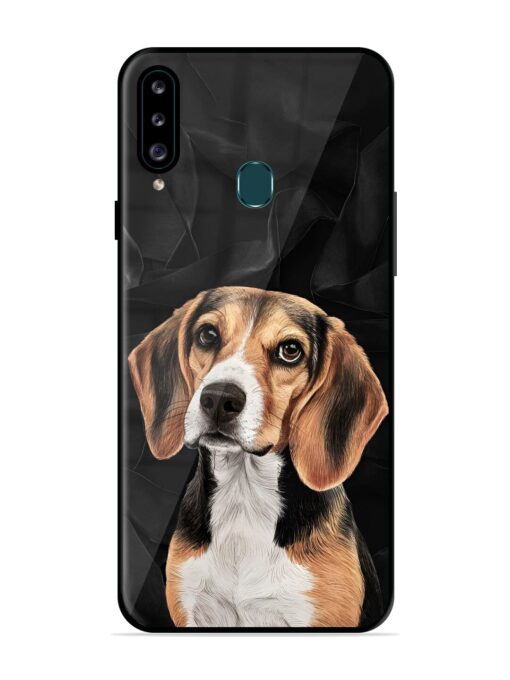 Beagle Portrait Glossy Metal Phone Cover for Samsung Galaxy A20S Zapvi