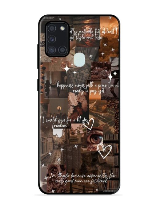 Melancholy Aesthetic Glossy Metal Phone Cover for Samsung Galaxy A21S Zapvi