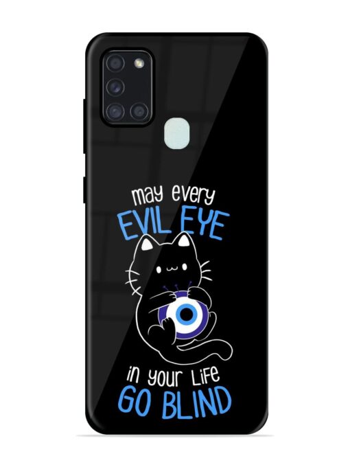 May every evil eye in your life go blind Glossy Metal Phone Cover for Samsung Galaxy A21S