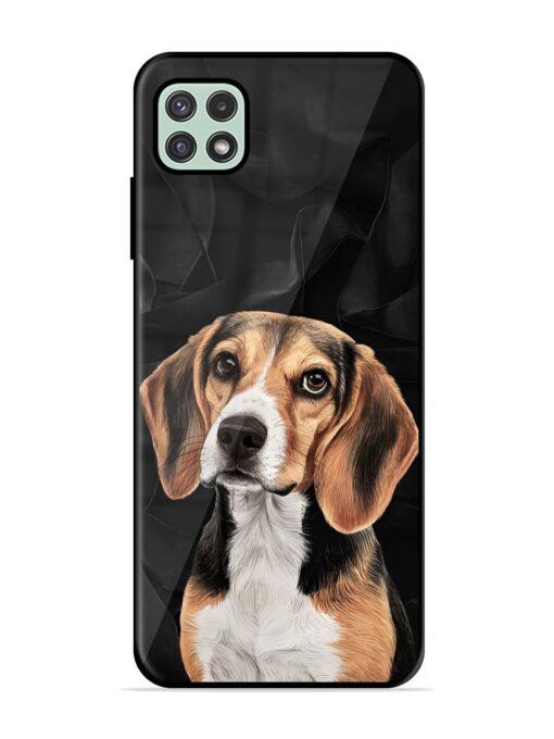 Beagle Portrait Glossy Metal Phone Cover for Samsung Galaxy A22 (5G) Zapvi