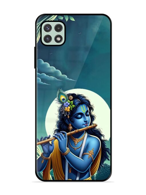 Krishna's Divine Flute Glossy Metal Phone Cover for Samsung Galaxy A22 (5G) Zapvi