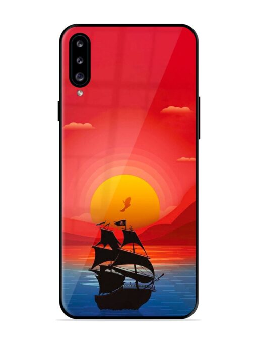 Sunset Sail Glossy Metal Phone Cover for Samsung Galaxy A30S Zapvi