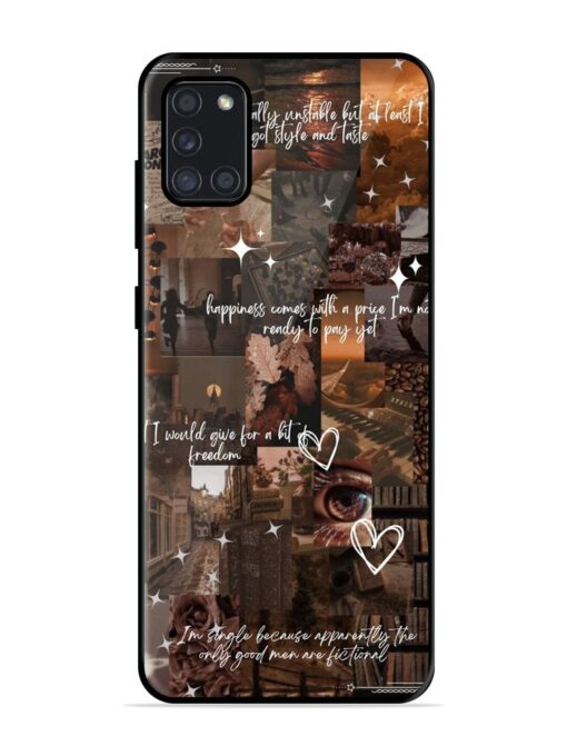 Melancholy Aesthetic Glossy Metal Phone Cover for Samsung Galaxy A31