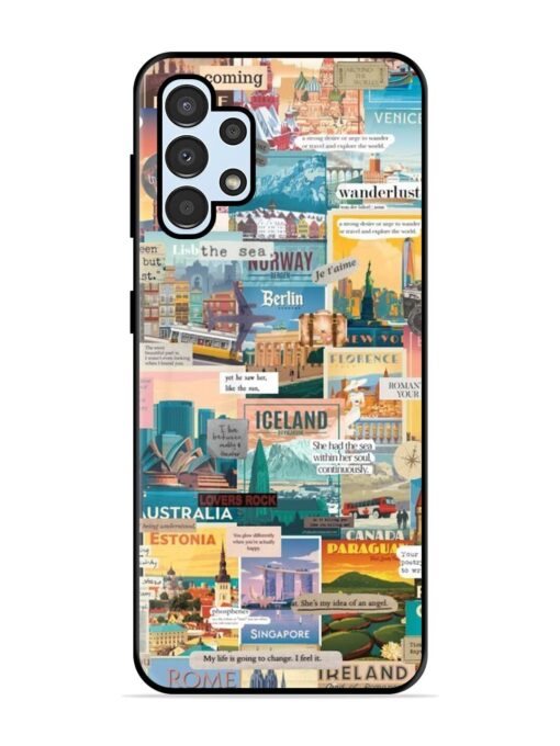 Travel Inspiration Collage Glossy Metal Phone Cover for Samsung Galaxy A32 (4G) Zapvi