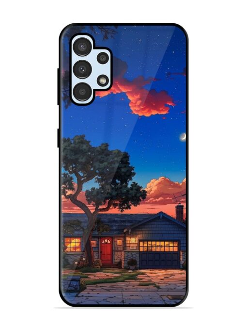 Serene Suburban Twilight Glossy Metal Phone Cover for Samsung Galaxy A32 (4G) Zapvi