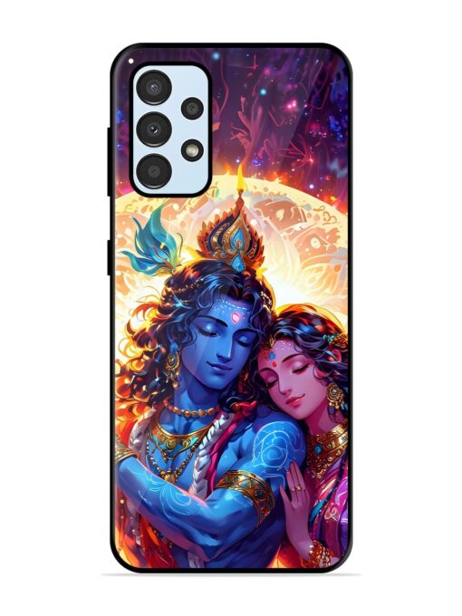 Radha Krishna Art Glossy Metal Phone Cover for Samsung Galaxy A33 (5G) Zapvi