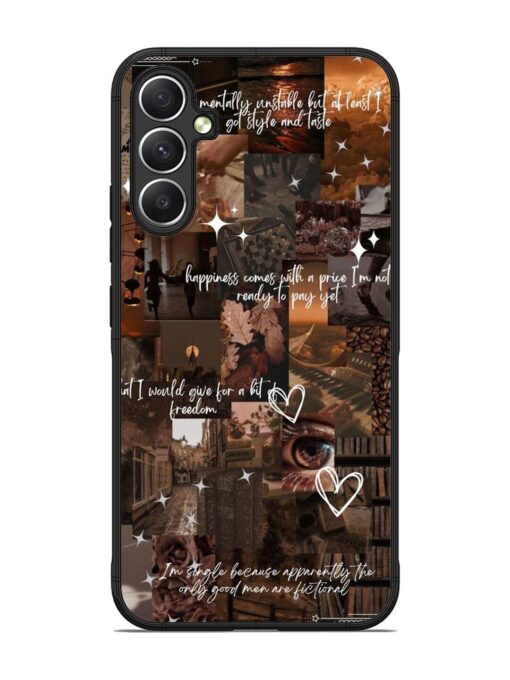 Melancholy Aesthetic Glossy Metal Phone Cover for Samsung Galaxy A34 (5G)