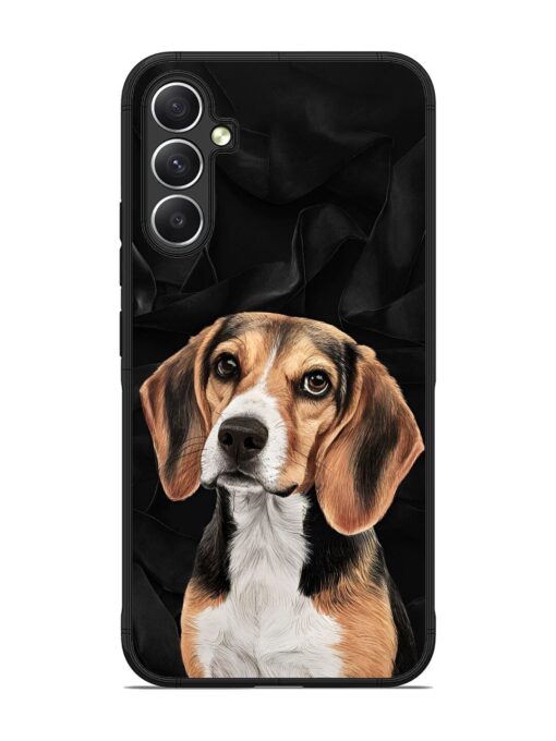 Beagle Portrait Glossy Metal Phone Cover for Samsung Galaxy A34 (5G)