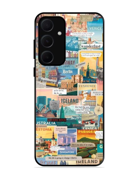 Travel Inspiration Collage Glossy Metal Phone Cover for Samsung Galaxy A35 (5G)