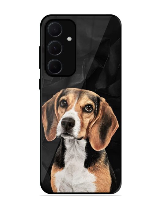 Beagle Portrait Glossy Metal Phone Cover for Samsung Galaxy A35 (5G) Zapvi