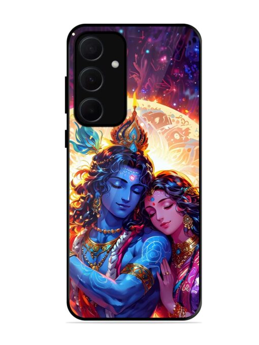 Radha Krishna Art Glossy Metal Phone Cover for Samsung Galaxy A35 (5G)