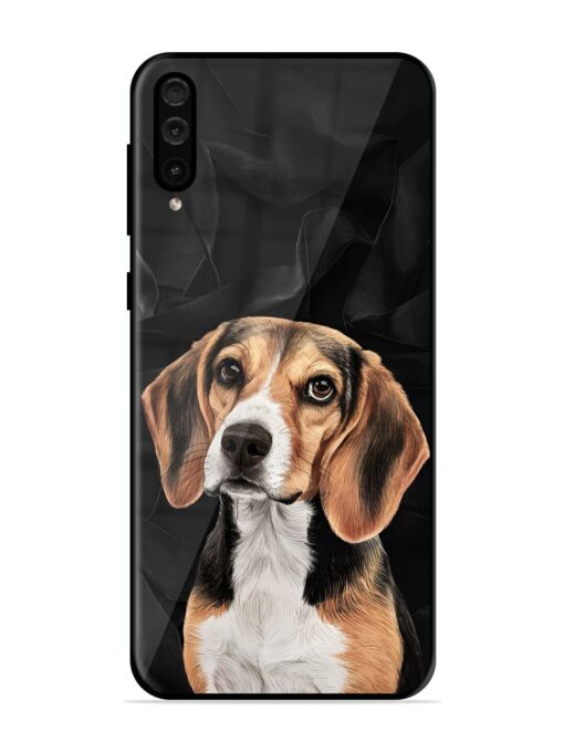 Beagle Portrait Glossy Metal Phone Cover for Samsung Galaxy A50 Zapvi