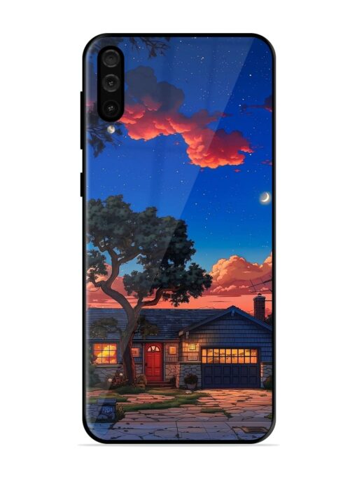 Serene Suburban Twilight Glossy Metal Phone Cover for Samsung Galaxy A50