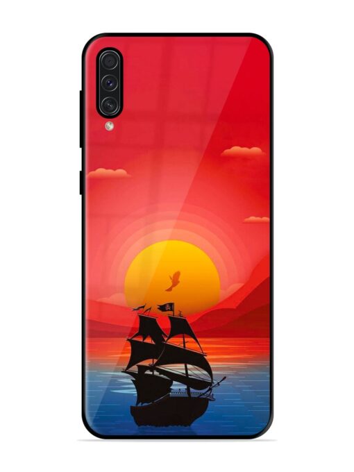 Sunset Sail Glossy Metal Phone Cover for Samsung Galaxy A50S