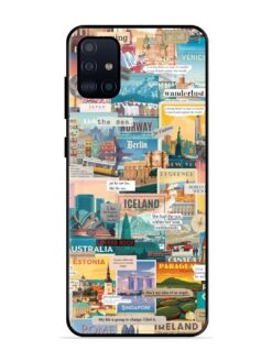 Travel Inspiration Collage Glossy Metal Phone Cover for Samsung Galaxy A51