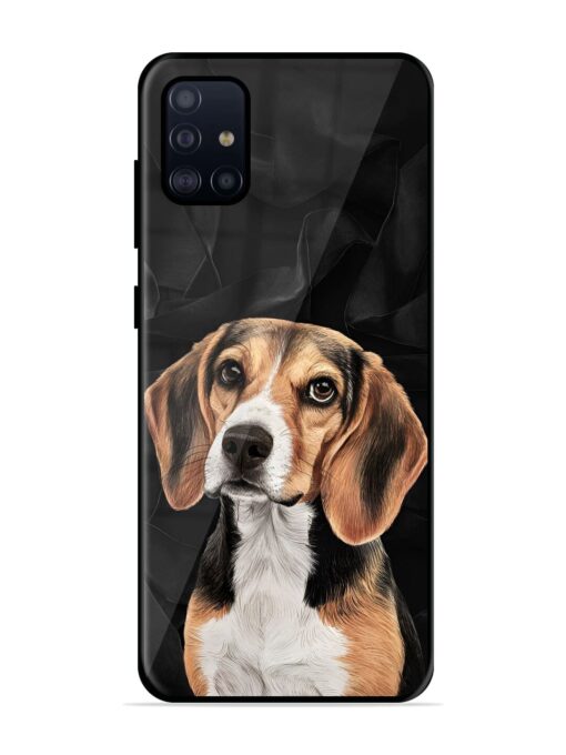 Beagle Portrait Glossy Metal Phone Cover for Samsung Galaxy A51 Zapvi