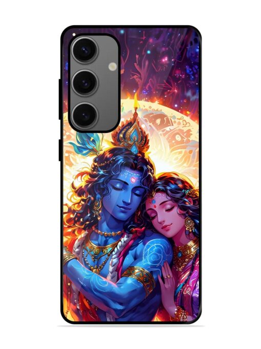 Radha Krishna Art Glossy Metal Phone Cover for Samsung Galaxy A55 (5G)