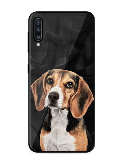 Beagle Portrait Glossy Metal Phone Cover for Samsung Galaxy A70 Zapvi