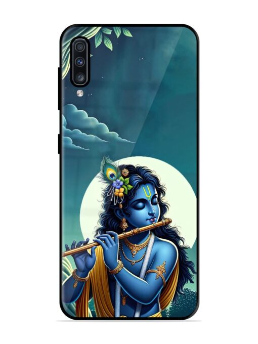 Krishna's Divine Flute Glossy Metal Phone Cover for Samsung Galaxy A70 Zapvi