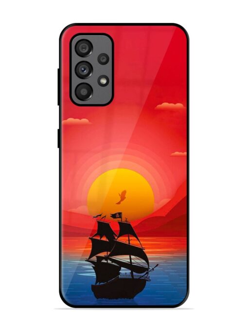 Sunset Sail Glossy Metal Phone Cover for Samsung Galaxy A73 (5G)