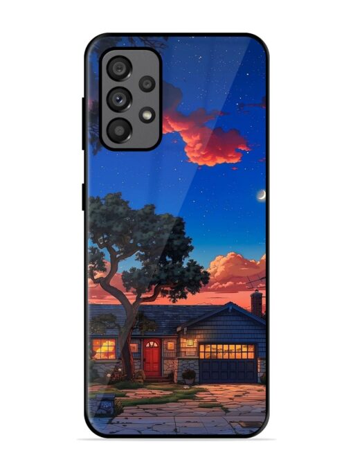 Serene Suburban Twilight Glossy Metal Phone Cover for Samsung Galaxy A73 (5G)