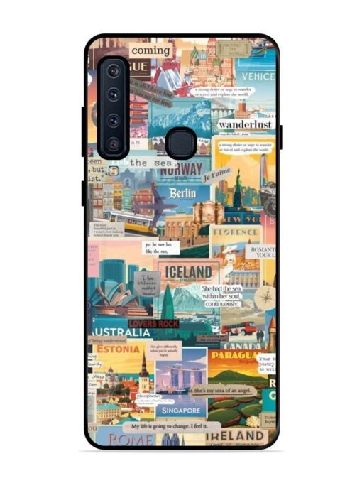 Travel Inspiration Collage Glossy Metal Phone Cover for Samsung Galaxy A9 (2018)