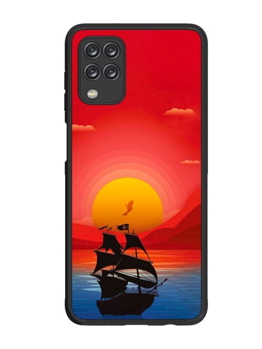 Sunset Sail Glossy Metal Phone Cover for Samsung Galaxy F12 Zapvi