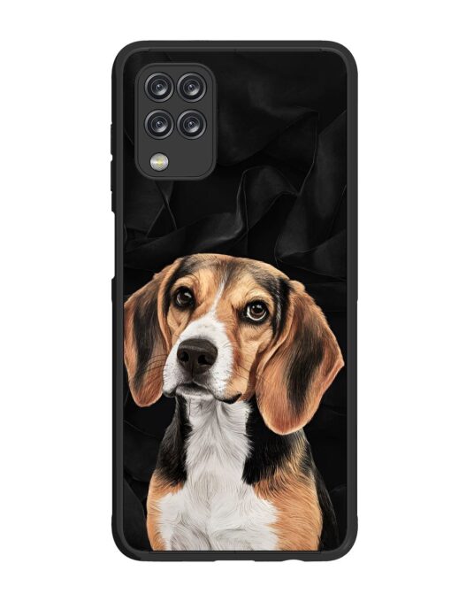 Beagle Portrait Glossy Metal Phone Cover for Samsung Galaxy F12 Zapvi