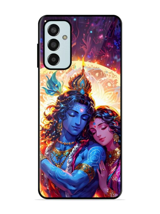 Radha Krishna Art Glossy Metal Phone Cover for Samsung Galaxy F13