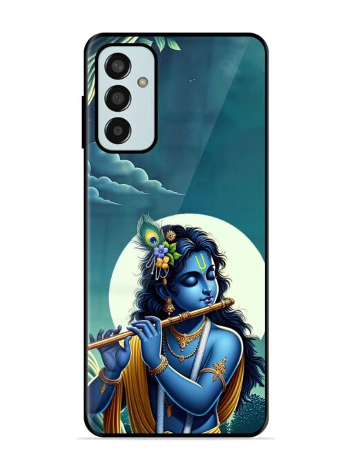 Krishna's Divine Flute Glossy Metal Phone Cover for Samsung Galaxy F13 Zapvi