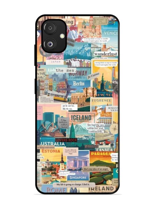 Travel Inspiration Collage Glossy Metal Phone Cover for Samsung Galaxy F14 (5G) Zapvi