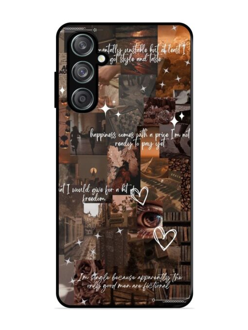 Melancholy Aesthetic Glossy Metal Phone Cover for Samsung Galaxy F15 (5G)