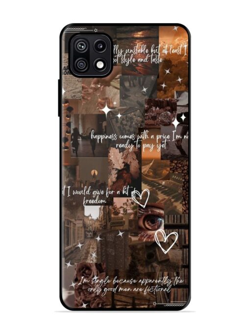 Melancholy Aesthetic Glossy Metal Phone Cover for Samsung Galaxy F42 (5G)