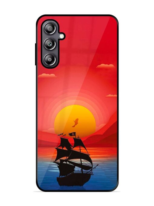 Sunset Sail Glossy Metal Phone Cover for Samsung Galaxy F54 (5G) Zapvi