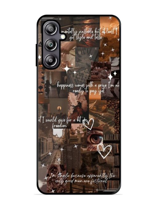 Melancholy Aesthetic Glossy Metal Phone Cover for Samsung Galaxy F54 (5G)