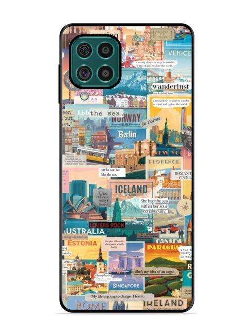 Travel Inspiration Collage Glossy Metal Phone Cover for Samsung Galaxy F62