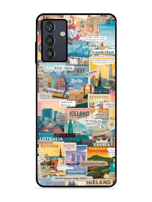 Travel Inspiration Collage Glossy Metal Phone Cover for Samsung Galaxy M13 (4G) Zapvi